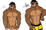 abs anthro arm_support backwards_baseball_cap backwards_hat baseball_cap beard biped black_eyebrows black_eyes black_nose bottomwear boxer_briefs brown_body brown_fur brown_nipples bulge clothed clothing countershade_torso countershading dot_eyes eyebrows facial_hair front_view fur grin hat headgear headwear leaning_on_elbow looking_at_viewer male multicolored_body multicolored_fur muscular muscular_anthro muscular_male navel nipples nude pecs simple_background simple_eyes smile solo standing tan_body tan_countershading tan_fur teeth topless two_tone_body two_tone_fur underwear white_background yellow_bottomwear yellow_clothing yellow_underwear bgn enrique_(bgn) bear mammal 2014 digital_media_(artwork) signature watermark