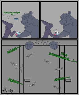 3_fingers anthro antlers bedroom_eyes border claws clothing dialogue duo eyebrows eyes_closed finger_claws fingers grey_border heart_symbol horn long_ears male male/male mane narrowed_eyes onomatopoeia open_mouth seductive shirt simple_background sound_effects surprised t-shirt teeth text thick_eyebrows topwear tusks demi_owo league_of_legends riot_games tencent demi_(demi_owo) poro_(lol) willump_(lol) canid canine fennec_fox fox hybrid mammal mustelid otter poro true_fox yeti 2026 artist_name comic digital_drawing_(artwork) digital_media_(artwork) hi_res signature