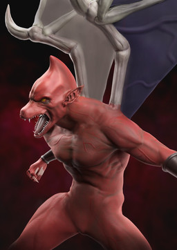 anthro bracelet fangs featureless_chest featureless_crotch humanoid_pointy_ears jewelry male membrane_(anatomy) membranous_wings nude open_mouth pointy_ears pupils red_body sharp_teeth slit_pupils solo teeth tongue wings yellow_eyes machoscientist2 capcom demon's_crest gargoyle's_quest ghosts_'n_goblins firebrand demon gargoyle red_arremer 3d_(artwork) autodesk_maya_(artwork) digital_media_(artwork) hi_res zbrush_(artwork)