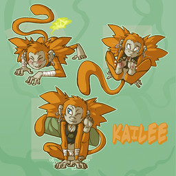 5_toes anthro ass_up barefoot blue_eyes blush bottomless clothed clothing curling_toes ear_piercing fart feet female fur hair multiple_poses one_eye_closed piercing plantigrade pose soles solo spread_toes toes scottyartz kailee_(character) haplorhine mammal monkey primate 1:1