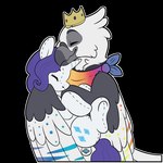bandanna_scarf crown eyes_closed feathered_wings feathers headgear plushie solo telegram_sticker white_body wings symrea friendship_is_magic hasbro my_little_pony rarity_(mlp) avian bird