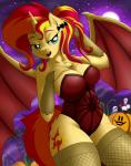 2015 absurd_res animated_skeleton anthro anthrofied bat_pony bone breasts chest_tuft cleavage clothed clothing crossover cutie_mark equestria_girls equid equine fangs female fishnet_clothing food fruit full_moon fur group hair half-closed_eyes halloween hasbro hi_res holidays horn hybrid jack-o'-lantern legwear leotard looking_at_viewer mammal membrane_(anatomy) membranous_wings monotone_clothing monotone_leotard moon multicolored_hair my_little_pony mythological_creature mythological_equine mythology narrowed_eyes open_mouth outside papyrus_(undertale) plant pumpkin sans_(undertale) skeleton solo_focus stockings sunset_shimmer_(eg) teeth tuft two_tone_hair undead undertale undertale_(series) unicorn wings ziemniax