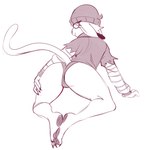 anthro beanie big_butt butt camel_toe clothing feet female foot_fetish hat headgear headwear looking_back panties solo underwear cyantmov epic_games fortnite meow_skulls domestic_cat felid feline felis mammal