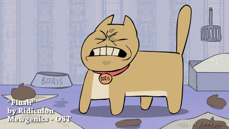 ambiguous_gender angry big_breasts blood blood_from_mouth blood_in_mouth blue_body blue_bottomwear blue_clothing blue_pants blush blush_lines bodily_fluids bone bottomwear breasts brick brick_wall brown_hair butt changing_color chewing clenched_teeth clothing collar cross-popping_vein crying ditto_face dot_eyes eating eating_food empty_eyes exit_sign eyebrows eyewear facial_hair falling fangs farewell featureless_breasts featureless_crotch feces feral fin fist flush flushed flushing_toilet food gesture grabbing_another grey_body grin group hair hand_gesture happy holding_object holding_shovel holding_toilet_brush holding_tool inside larger_human larger_male legless looking_at_another looking_up male male_human meat missing_tooth music music_video mustache nervous nervous_smile non-mammal_breasts open_mouth orange_body pants partially_submerged pawpads pointing pointing_at_another pupils quadruped raised_eyebrow raised_tail red_collar saliva saliva_string scared scary sewer sharp_teeth shirt shocked shovel simple_eyes singing size_difference slit_pupils smaller_ambiguous smaller_feral smile smiling_at_another song special_thanks speech_bubble straining stuck sunglasses surprised sweat sweatdrop swimming tail tank_top tears tears_of_joy teeth text throwing title toilet toilet_brush tools topwear tube underwater vomit vomiting vore wall_(structure) water waterfall waving wearing_sunglasses white_clothing white_shirt white_tank_top white_topwear wide_hips yellow_sclera mister_feelgood sound_warning mewgenics pickle_rick baby_shark_(mewgenics) boomer_(mewgenics) boris_(mewgenics) daddy_shark_(mewgenics) fetus_(mewgenics) fetus_gusher_(mewgenics) floater_(mewgenics) flushmaster_(mewgenics) gassy_(mewgenics) pile_(mewgenics) rat_king_(mewgenics) sharky_(mewgenics) aquatic domestic_cat elemental_creature feces_creature felid feline felis fish human mammal shark water_creature 16:9 2026 2d_animation animated artist_name comic digital_media_(artwork) english_audio english_text hi_res long_playtime meme sound url video widescreen male_(lore)