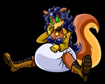 anthro blue_hair clothed clothing diaper ear_piercing female hair hypnosis hypnotic_eyes mind_control piercing solo sucking thumb_suck wearing_diaper loverk90 sly_cooper_(series) sony_corporation sony_interactive_entertainment sucker_punch_productions carmelita_fox canid canine fox mammal alpha_channel