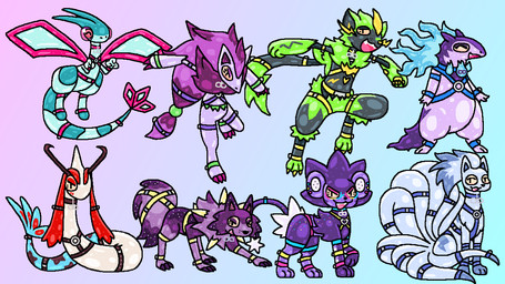 9_tails black_body black_fur black_harness black_tail blue_body blue_clothing blue_ears blue_eyewear blue_glasses blue_hair blue_tail brown_tail claws clothing dark_body dark_ears dark_fur dark_tail eyes_closed eyewear fur glasses green_body green_clothing green_fur green_tail hair happy harness infinity_symbol lgbt_pride lightning_bolt_marking looking_at_viewer markings multi_tail pansexual_pride_colors pink_body pink_claws pink_clothing pink_eyewear pink_fur pink_glasses pink_harness pink_tail pink_wings pride_colors purple_body purple_ears purple_fur purple_hair purple_harness purple_tail smile star_(marking) symbol tail tail_tuft tuft white_body white_fur white_tail wings yellow_clothing yellow_eyewear yellow_glasses yellow_harness squeakitties nintendo pokemon rubbermon flygon generation_1_pokemon generation_3_pokemon generation_4_pokemon generation_5_pokemon generation_7_pokemon generation_8_pokemon hisuian_form hisuian_typhlosion legendary_pokemon luxray lycanroc milotic ninetales pokemon_(species) regional_form_(pokemon) zeraora zoroark 16:9 2024 hi_res widescreen