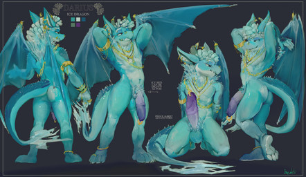 anklet anthro balls biped blue_balls blue_body blue_ears blue_hair blue_tail blue_wings butt dreadlocks ear_piercing ear_ring ear_stud facial_piercing front_view genital_piercing genitals grey_horn grin hair hands_behind_head horn humanoid_genitalia humanoid_penis hybrid_genitalia hybrid_penis jewelry kneeling male male_anthro medial_ring medial_ringed_humanoid_penis medial_ringed_hybrid_penis membrane_(anatomy) membranous_wings mouth_closed multicolored_hair narrowed_eyes nose_piercing nose_ring nostril_ring nude penis penis_piercing piercing prince_albert_piercing purple_penis rear_view ring_piercing smile solo standing tail text two_tone_hair white_hair wings oselotti mythology darius_(drgnshoard) dragon mythological_creature mythological_scalie scalie absurd_res english_text hi_res