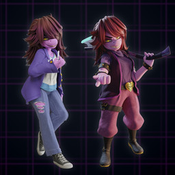 4_fingers amber_eyes anthro armband axe beckoning belt black_hair boots bottomwear bracelet clothed clothing denim denim_bottomwear denim_clothing eyebrows female fingers footwear freckled_face freckles gesture hair hair_over_eye half-closed_eyes holding_axe holding_object jacket jeans jewelry legband long_hair looking_at_viewer narrowed_eyes pants scales sharp_teeth shirt shoes smile sneakers solo spiked_armband spiked_bracelet spikes standing teeth thighband topwear torn_clothing weapon_on_shoulder zh7 zh7_(modeler) deltarune undertale_(series) susie_(deltarune) reptile scalie 1:1 2025 3d_(artwork) digital_media_(artwork) hi_res