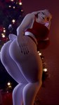 anthro big_butt butt christmas_tree clothing female holidays looking_at_viewer one_eye_closed plant slightly_chubby tree underwear wink winking_at_viewer strikefrommidnight christmas undertale_(series) toriel toriel_(dogzeela) bovid caprine goat mammal invalid_tag absurd_res hi_res huge_filesize