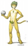 5_toes anthro ball balls biped erection feet front_view genitals green_eyes green_hair green_penis hair hindpaw holding_ball holding_object humanoid_feet humanoid_genitalia humanoid_penis male mascot paws penis plantigrade pose simple_background soccer soccer_ball solo south_africa sport tail toes white_background world_cup yellowpower fifa zakumi felid leopard mammal pantherine 2010 pinup