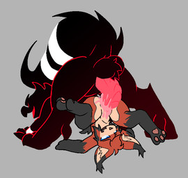 3_toes andromorph anthro anus ball_tuft balls bestiality blue_eyes bodily_fluids colored_cum cum cum_in_vagina cum_inside duo eyeless feet feral genital_fluids genitals intersex male on_ground pawpads penetration penis pink_cum reverse_piledriver_position sex simple_background toes tuft unusual_bodily_fluids unusual_cum unusual_genital_fluids upside_down vaginal vaginal_penetration casualredjerk red_(casualredjerk) ryosko canid canine felid feline fox hybrid lynx mammal monster hi_res