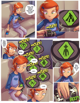 cellphone dialogue electronics female furniture human_only not_furry omnitrix phone smartphone sofa speech_bubble text young young_female young_human nauyaco ben_10 cartoon_network blitzwolfer cannonbolt ditto_(ben_10) grey_matter gwen_tennyson ripjaws upchuck_(ben_10) upgrade_(ben_10) wildmutt xlr8 human mammal 2025 absurd_res comic english_text hi_res