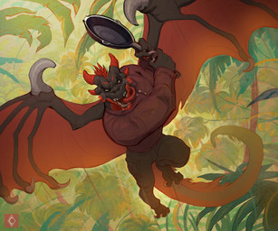 anthro attack claws clothing cookware frying_pan kitchen_utensils male muscular muscular_anthro muscular_male pan solo tail tools wings amarian european_mythology mythology maionios dragon mythological_creature mythological_scalie scalie western_dragon