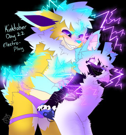 andromorph anthro black_cum black_teeth bodily_fluids claws colored_cum cum duo electricity electricity_manipulation electrocution elemental_manipulation female genital_fluids glowing glowing_eyes glowing_markings holding_arm holding_arms horn intersex intersex/female markings penetration static_electricity strapon teeth unusual_bodily_fluids unusual_cum unusual_genital_fluids vaginal vaginal_penetration freak_magic1369 kinktober kinktober_2025 nintendo pokemon magic_(freak_magic1369) nova_(freak_magic1369) domestic_cat eeveelution felid feline felis generation_1_pokemon hybrid jolteon mammal pokemon_(species) reptile scalie snake wither_beast wither_beast_(freak_magic1369) 2025 absurd_res hi_res adult_(lore) nonbinary_(lore)