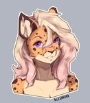 anthro female hair solo welive alexandra_(velocitycat) cheetah felid feline mammal bust_portrait portrait