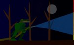 abstract_art anthro fire firefighter forest forest_background hose male male/male minimalist moon nature nature_background plant solo tree water cagorical alligator alligatorid crocodilian reptile scalie absurd_res hi_res