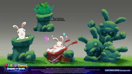 ambiguous_anthro ambiguous_feral ambiguous_gender anthro black_eyebrows blue_wings closed_frown eyebrows eyes_closed feral floating_eyebrows flying frown frowning_at_viewer fur gradient_background grass grey_background group hands_behind_head insect_wings larger_ambiguous larger_anthro lepidopteran_wings light long_ears looking_at_viewer lying mitten_hands mouth_closed multicolored_body noseless nude_ambiguous nude_anthro on_back pawpads plant plant_pot potted_plant purple_wings relaxed_expression relaxing shrub simple_background size_difference smaller_ambiguous smaller_feral tan_body tan_eyelids tan_inner_ear tan_pawpads tan_skin text title two_tone_body wheelbarrow white_body white_fur wings year giacomo_boni mario_plus_rabbids_sparks_of_hope nintendo raving_rabbids rayman_(series) ubisoft arthropod butterfly insect lagomorph lepidopteran mammal rabbid 16:9 2022 4k absurd_res adobe_photoshop_(artwork) artist_name colored concept_art crossover digital_drawing_(artwork) digital_media_(artwork) english_description english_text hi_res lighting official_art procreate_(artwork) shaded widescreen
