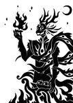2015 2_horns 3_eyes 5_claws 5_fingers antlers arm_tuft black_and_white boat claws crescent_moon deity digital_drawing_(artwork) digital_media_(artwork) fangs finger_claws fingers fire food fruit fur hi_res holding_object holding_plant horn horned_humanoid humanoid legume macro male monochrome moon multi_eye pangloss_(scp_foundation) plant restricted_palette scp-1522-1 scp-1522-2 scp-1612 scp_foundation shoulder_tuft silhouette simple_background sky solo soybean space sunnyclockwork teeth tentacle_eye tentacles tuft unknown_species vehicle water watercraft white_background