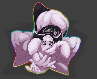 anthro big_butt black_sclera butt churn clothing digestion fur horn lying male on_back robe smile solo vore white_body white_fur foxynoms undertale undertale_(series) asriel_dreemurr asriel_dreemurr_(god_form) boss_monster_(undertale) bovid caprine caprine_demon demon mammal absurd_res hi_res
