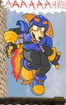 anthro armor boots clothing flying footwear goggles_on_headwear jet_pack male shoes solo how-did-we-get-here disney konami robin_hood_(disney) rocket_knight_adventures canid canine fox mammal 5:8 hi_res