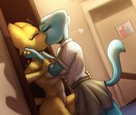 2020 age_difference anthro anthro_on_anthro arm_grab bethesda_softworks blue_body blue_fur blue_tail blush bodily_fluids bottomwear cartoon_network cheek_tuft clothed clothed/nude clothed_female clothing comic conditional_dnp domestic_cat drooling duo dutch_angle eyes_closed facial_tuft felid feline felis female female/female forced forced_kiss french_kissing fur hand_behind_back hand_on_cheek hand_on_head hand_on_hip heart_symbol hi_res humanoid_hands katia_managan khajiit kissing mammal mature_anthro mature_female microsoft multicolored_body multicolored_fur nicole_watterson nude older_female prequel_adventure saliva shadow shaking skirt tail tail_under_skirt the_amazing_world_of_gumball the_elder_scrolls topwear tuft two_tone_body two_tone_fur vaktus white_clothing white_topwear yellow_body yellow_fur yellow_tail younger_female
