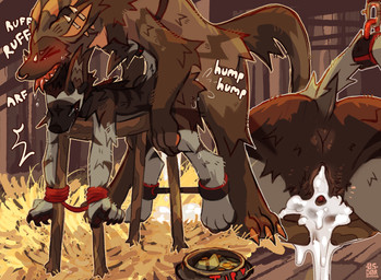 andromorph andromorph/male andromorph_penetrated anthro anthro_on_feral anthro_penetrated anus barn bestiality bodily_fluids breeding_stand brown_body brown_fur butt close-up crying cum cum_inside doggystyle duo ear_piercing feral feral_penetrating feral_penetrating_anthro forced forked_tongue from_behind_position fur genital_fluids genitals hair intersex intersex/male intersex_penetrated male male_penetrating male_penetrating_andromorph male_penetrating_intersex penetration piercing rape restraints sex size_difference smaller_penetrated submissive submissive_andromorph submissive_intersex tail tears tongue vaginal vaginal_penetration vulva osdok hyena mammal hi_res trans_(lore) trans_man_(lore)