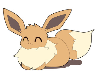 ^_^ ambiguous_gender brown_body brown_fur digitigrade eyes_closed feral fur happy loaf paws quadruped ruff simple_background smile solo tail tan_body tan_fur white_background okazu nintendo pokemon eevee generation_1_pokemon pokemon_(species) 2025 absurd_res digital_drawing_(artwork) digital_media_(artwork) flat_colors full-length_portrait hi_res portrait