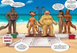 anthro beach bikini brown_body brown_fur bulge circumcised clothing clothing_aside dialogue embarrassed female flaccid foreskin fur genitals group humanoid_genitalia humanoid_penis humiliation male micropenis muscular muscular_anthro muscular_male nude orange_body orange_fur overweight overweight_anthro overweight_male penis penis_humiliation pubes public public_humiliation public_nudity seaside shower shower_stall small_penis small_penis_humiliation speech_bubble speedo stripes swimming_trunks swimwear swimwear_aside text two-piece_swimsuit yellow_body yellow_fur smallfryspy hanna-barbera swat_kats chance_furlong commander_feral fan_character jake_clawson lt._commander_steel domestic_cat felid feline felis humanoid mammal absurd_res english_text hi_res