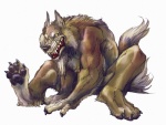 angry anthro biceps biped black_nose blue_eyes brown_body brown_fur claws fangs fur male muscular muscular_anthro muscular_male nude pawpads paws pose simple_background sitting solo tail teeth toe_claws white_background yellow_sclera gweek mythology canid canine canis mammal mythological_canine mythological_creature werecanid werecanine werecreature werewolf wolf