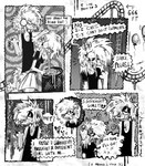 abuse alternative_fashion anthro bodily_fluids dialogue duo female male scene_(fashion) smoking text vomit vomiting spitthesauce puppygirl_(spitthesauce) sauce_(spitthesauce) bird_dog canid canine canis domestic_dog golden_retriever hunting_dog mammal retriever 2023 comic english_text greyscale hi_res monochrome