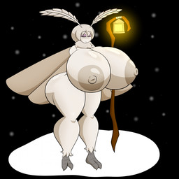 anthro areola big_breasts big_butt breasts butt eyes_closed female huge_breasts huge_butt hyper hyper_breasts lamp lantern nipples november_fluff nude solo staff white_areola white_nipples ultrazeta120 arthropod insect lepidopteran moth 1:1 hi_res