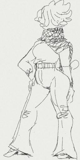 anthro bell-bottoms belt big_breasts big_butt biped block_heels bottomwear breasts butt clothed clothed_anthro clothed_female clothing contrapposto criss-cross_clothing criss-cross_pattern denim denim_bottomwear denim_clothing dreadlocks female female_anthro footwear front_view fully_clothed fully_clothed_anthro fully_clothed_female fupa hair hair_over_eyes hand_behind_back hand_on_leg hand_on_thigh high_heels high_waisted_bottomwear humanoid_hands jeans long_sleeves pants pose scarf shoes short_hair side_butt simple_background solo standing sweater tail three-quarter_view topwear white_background wide_hips sunibee cartoon_network the_amazing_world_of_gumball nicole_watterson ambiguous_species 2024 black_and_white digital_drawing_(artwork) digital_media_(artwork) english_description full-length_portrait monochrome portrait sketch