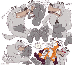 anthro bodily_fluids cum duo feet foot_fetish foot_sniffing genital_fluids male male/male masturbation paws penetration smelly sniffing text jusosleep microsoft minecraft mojang xbox_game_studios canid canine canis fox fox_(minecraft) mammal wolf wolf_(minecraft) english_text hi_res
