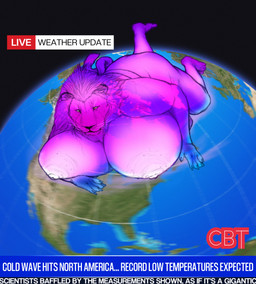 anthro big_breasts big_butt breasts butt earth ethereal_hair ethereal_mane ethereal_tail female female_anthro globe glowing glowing_body glowing_breasts glowing_eyes glowing_nipples hair huge_breasts long_hair lying macro map news news_report nipples on_front planet pseudo_hair pseudo_mane red_eyes solo text text_box thick_thighs translucent translucent_body whiskers band1tnsfw felid lion mammal pantherine absurd_res digital_drawing_(artwork) digital_media_(artwork) english_text hi_res meme portrait