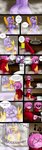 anthro breasts butt clothing covering covering_breasts dialogue duo female hoodie male male/female nude pain shower text toilet topwear yoshimister kirby_(series) nintendo kirby marx_(kirby) absurd_res comic english_text hi_res