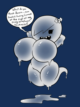 big_breasts breasts dialogue ectoplasm female huge_breasts not_furry profanity slime solo speech_bubble text thick_thighs vein veiny_breasts ghostlydoodles spookyryder cartoon_network the_amazing_world_of_gumball carrie_krueger ghost spirit absurd_res alpha_channel english_text hi_res