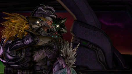3_fingers anthro black_body black_feathers blep covered_eyes eyewear face_covered face_lick feather_hair feathered_crest feathers female female_on_human fingers full_armor glowing glowing_eyes grey_body grey_scales group hand_on_head head_crest hug human_on_anthro interspecies licking light_body light_skin male male/female male_human male_on_anthro pseudo_hair scales scuted_hands scutes sharp_teeth sunglasses teeth tongue tongue_out white_body white_feathers xenophilia yellow_body yellow_eyes yellow_feathers silent_sfm halo_(series) microsoft xbox_game_studios alien avian human kig-yar mammal scalie t'vaoan 16:9 2022 3d_(artwork) colored digital_media_(artwork) source_filmmaker_(artwork) widescreen