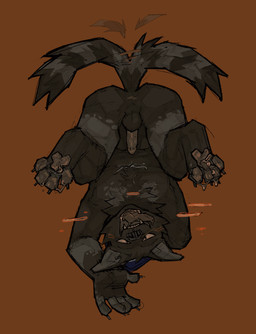 anthro balls bodily_fluids butt cum drooling feet foot_fetish fur genital_fluids genitals looking_at_viewer male nude open_mouth pawpads paws penis saliva simple_background smile solo tail tail_motion tailwag tongue tongue_out openfracturesday canid canine canis domestic_dog mammal absurd_res digital_media_(artwork) hi_res