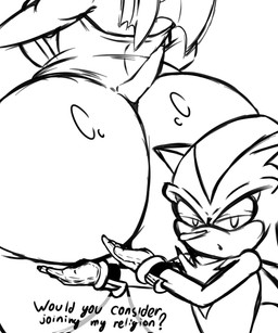 anthro big_butt butt duo female huge_butt larger_female male membrane_(anatomy) membranous_wings presenting presenting_hindquarters size_difference smaller_male speech_bubble talking_to_viewer text thick_thighs wings ultimateshadow sega sonic_the_hedgehog_(series) rouge_the_bat shadow_the_hedgehog bat eulipotyphlan hedgehog mammal english_text hi_res monochrome