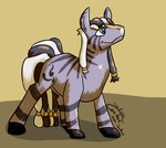 accessory blue_eyes cutie_mark dreadlocks feral grey_body hair_accessory hair_tie hooves male mane solo stripes gyrotech scruffasus hasbro my_little_pony fan_character ruzeth equid equine mammal zebra