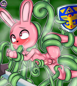 anal anal_orgasm anal_penetration anthro ejaculation erection forced genitals hands-free male melee_weapon nude_male orgasm penetration penis pink_body rape red_eyes sex shield solo sword tentacle_in_ass tentacle_penetrating tentacle_penetrating_male tentacle_penetration tentacle_rape tentacle_sex tentacles weapon sirjzau nintendo the_legend_of_zelda the_legend_of_zelda_a_link_to_the_past link_(rabbit_form) lagomorph leporid mammal rabbit absurd_res hi_res