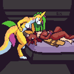 anthro bed breasts cuff_(restraint) duo female female_penetrated furniture gynomorph gynomorph/female gynomorph_penetrating gynomorph_penetrating_female handcuffs hands_restrained horn intersex intersex/female intersex_penetrating intersex_penetrating_female irrumatio metal_cuffs nipples oral oral_penetration penetration penile penis_in_mouth restraints sex simple_background tail throat_swabbing wings bitassembly bit_assembly_(bitassembly) flechette fish marine mothling_(species) shark 1:1 animated digital_media_(artwork) pixel_(artwork) pixel_animation