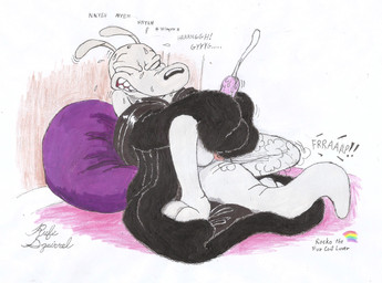 anthro anus bed bodily_fluids bottomless clenched_teeth clothed clothing coat coat_only cum eyes_closed fart fart_cloud farting_during_sex fur fur_coat furniture genital_fluids glistening glistening_clothing grunting hands_in_sleeves lgbt_pride lying male masturbation on_back orgasm pillow precum pride_colors robe satin_clothing silk simple_background solo sweat sweating_profusely teeth thrusting topwear topwear_only whimper rufe_squirrel nickelodeon rocko's_modern_life rocko_rama macropod mammal marsupial wallaby hi_res traditional_media_(artwork)