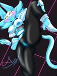 anthro blush breasts choker collar exposed_breasts female genitals glowing glowing_eyes glowing_genitalia jewelry machine necklace nipples presenting presenting_pussy puffy_nipples pussy raised_leg solo spread_legs spreading axelwolf deltarune undertale_(series) tasque_manager android felid feline mammal robot 3:4 absurd_res hi_res