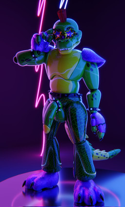 3_toes 4_fingers accessory anthro balls belt black_claws bottomwear bracelet claws clothed clothing cock_ring eyewear feet fingerless_gloves fingers flaccid front_view genitals glans glasses glistening glistening_body glistening_clothing gloves glowing glowing_eyes green_balls green_body green_bottomwear green_clothing green_pants green_penis hair handwear humanoid_genitalia humanoid_penis jewelry long_tail machine male markings mismatched_genitalia mismatched_penis mohawk neon_lights non-mammal_balls orange_eyes pants pawpads penis penis_accessory penis_jewelry purple_clothing purple_fingerless_gloves purple_gloves purple_handwear purple_paws red_hair reflective_floor segmented_tail sharp_teeth shoulder_pads solo spiked_bracelet spiked_cock_ring spikes spikes_(anatomy) spots spotted_body star_glasses studded_belt studs tail teeth toes topless topless_anthro topless_male vein veiny_penis wearing_glasses yellow_glans vincead jizzyfox_(modeler) five_nights_at_freddy's five_nights_at_freddy's:_security_breach scottgames steel_wool_studios montgomery_gator animatronic crocodile crocodilian reptile robot robot_anthro scalie 3d_(artwork) digital_media_(artwork) hi_res