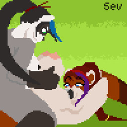 anthro anthro_on_anthro arms_above_head black_nipples black_penis blue_eyes blue_highlights bodily_fluids breast_play breast_size_difference breasts brown_body brown_fur brown_hair butt cum cum_in_mouth cum_inside dominant dominant_gynomorph dominant_intersex drinking drinking_cum female female_on_bottom female_penetrated fur genital_fluids genitals green_eyes group gynomorph gynomorph/female gynomorph_on_top gynomorph_penetrating gynomorph_penetrating_female hair highlights_(coloring) intersex intersex/female intersex_on_top intersex_penetrating intersex_penetrating_female lactating leaking_cum lying nipples on_back on_bottom on_top oral oral_penetration penetration penis pink_nipples purple_highlights sex straddling submissive submissive_female tan_body tan_fur titfuck trio sevsartcave blizzard_entertainment warcraft bael_thunderfist bear mammal pandaren 1:1 animated digital_media_(artwork) low_res pixel_(artwork) pixel_animation