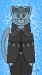 anthro clothed clothing female fully_clothed looking_at_viewer simple_background smile solo uniform alvidz domestic_cat felid feline felis mammal 9:16 digital_media_(artwork) hi_res portrait