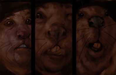 base_one_layout basic_sequence big_teeth dark face_focus linear_sequence male one_row_layout three_frame_image three_frame_sequence transformation transformation_sequence whiskers splice_(artist) beaver mammal rodent sequence