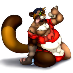 alcohol animal_genitalia belly beverage birthday clothing drunk genitals hypnosis male mind_control overweight overweight_male ringed_eyes sheath slightly_chubby solo substance_intoxication transformation weight_gain xids forebucks canid canine mammal raccoon_dog tanuki 1:1