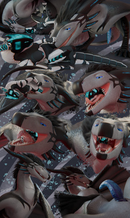 abdominal_bulge animal_genitalia anthro anthro_on_feral anthro_penetrated armor_plates balls_deep belly_grab bestiality black_hair blue_eyes bodily_fluids breasts bulge cloaca cum cum_drip cum_dripping_from_penis cum_in_vagina cum_inside cum_on_penis cunnilingus dripping duo eyes_closed female female_anthro female_on_feral female_penetrated feral forced genital_fluids genital_slit genitals grey_body hair holding_leg holding_tongue horn larger_male larger_pred licking looking_at_another looking_pleasured lying machine male male/female male_feral membrane_(anatomy) membranous_wings multicolored_body neck_bulge nipples non-mammal_breasts non-mammal_nipples nuzzling on_back open_mouth oral oral_vore penetration penile penile_penetration penis penis_in_vagina precum sex size_difference smaller_female smaller_penetrated smug smug_face smug_grin swallowing tail tail_coil teeth throat tongue tongue_out two_tone_body unwilling_prey vaginal vaginal_penetration visor_eyes vore vulva white_body wings dewith european_mythology mythology alkalyne wi_(dewith) dragon mythological_creature mythological_scalie robot scalie synth_(vader-san) western_dragon wyvern 3:5 3d_(artwork) absurd_res comic digital_media_(artwork) hi_res